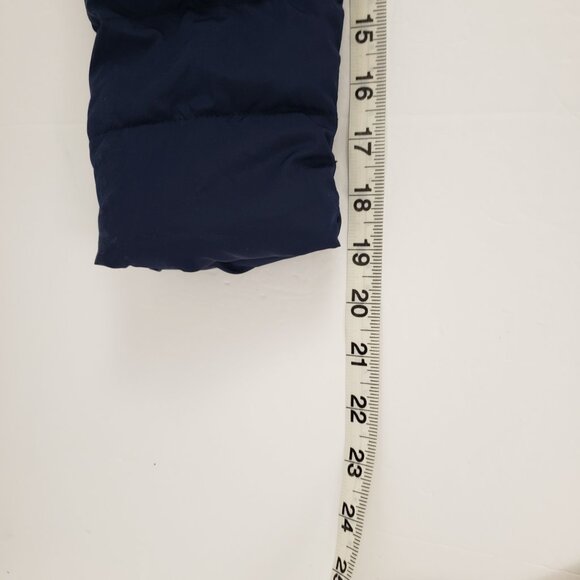 Gap XS Navy Uniform Blue Puffer Lavender Lining Jacket Coat Fall Winter - Picture 13 of 15